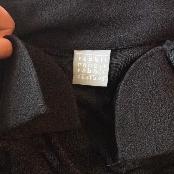 Black one-button polyester spandex blend blazer - Picture 5 of 6